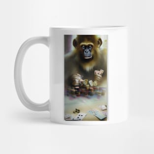 Illegal Monkey Playing Cards Mug